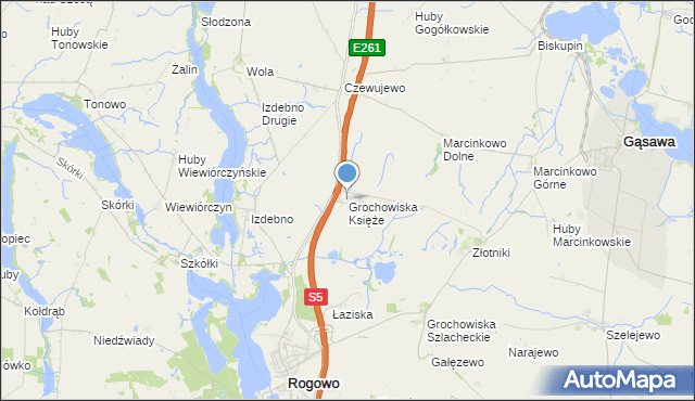 mapa Grochowiska Księże, Grochowiska Księże na mapie Targeo